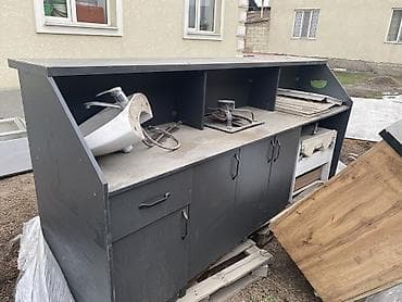 Кухонный шкаф, Б/у, Напольный, С мойкой, Дерево