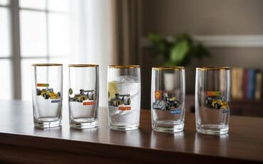 изумруд золото: Стаканы с машинками 7 штук . Богемия чешское стекло 700 сом Набор — 1