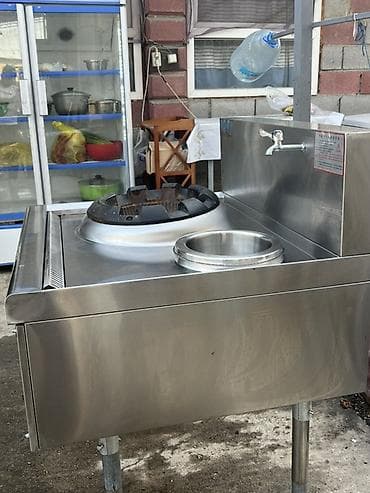 Компрессорлор: Промышленная газовая плита для вок с охлаждающей/мойчной чашей - — 6