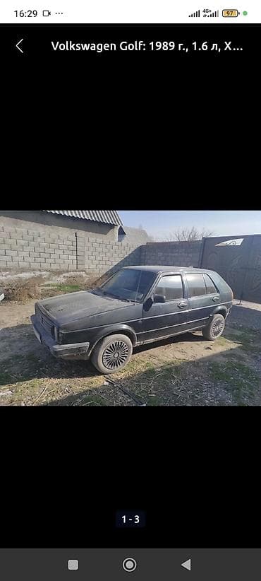 audi b3: Volkswagen Golf: 1989 г., 1.6 л, Ручные, Бензин, Хэтчбэк — 3