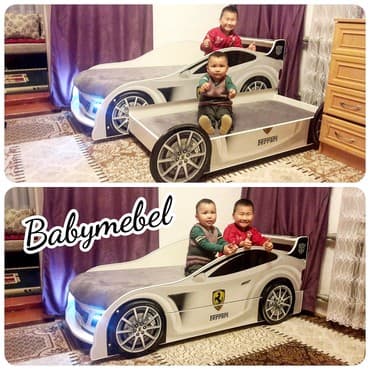 Детская односпальная кровать, Новый, Для девочки, Для мальчика, С матрасом, ДСП, Бесплатная доставка