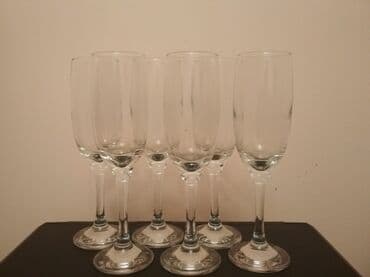 куплю бутылки стеклянные: Новые стеклянные фужеры "Pasabahce" Турция, на высокой ножке, 6 штук — 2