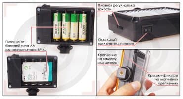 кольцевая лампа для видео: Светодиодный накамерный свет ft-120 led аккумулятор в комплекте!!! — 2