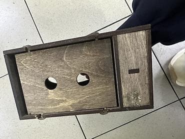 Деревянный органайзер/диспенсер для салфеток с отделениями -