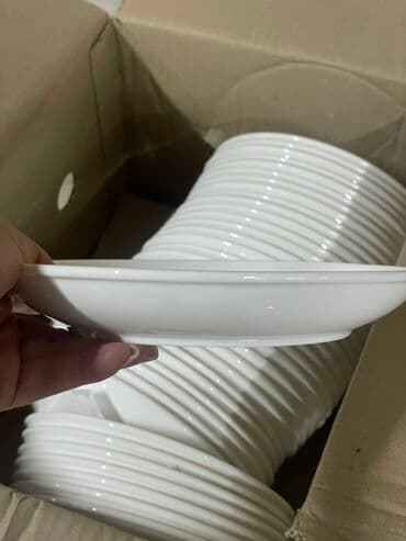 посуда для сыпучих: Тарелка фарфоровая белая глубокая D8 (20см) В коробке 46 шт Для — 3