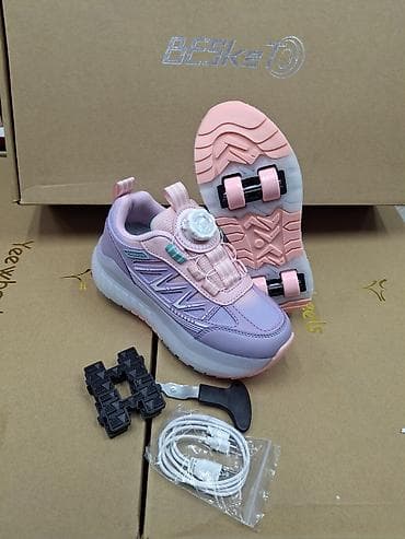 Кроссовки-ролики с выдвижными колесами - Двухрядные колёса