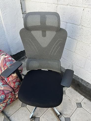 пневматический инструмент: Офисное кресло, С колесиками, цвет - Черный — 1