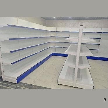 Торговый стеллаж металлическая полка для магазина, железная мебель — 9