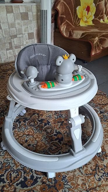 Балдар дүйнөсү: Детские ходунки Babywalker (складные) - Круглая устойчивая база с — 4