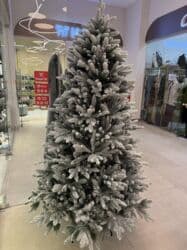 зелен: Искусственная ель с эффектом заснеженных ветвей - Высокая пышная — 8