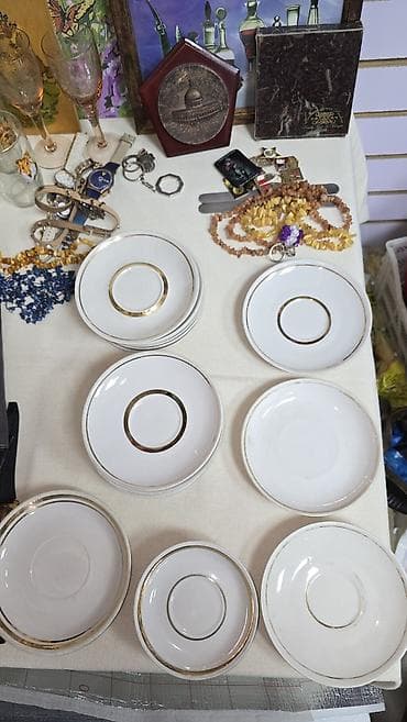 phantom 3 advanced: Тарелочки чайные, кофейные, десертные, Фарфор в золоте, классика — 2