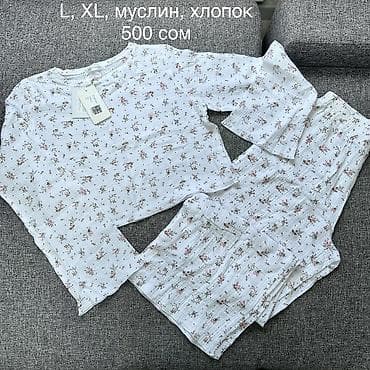 Пижама, Хлопок, Китай, Леопардовый принт, С кружевом, На пуговицах, M, L, XL — 10