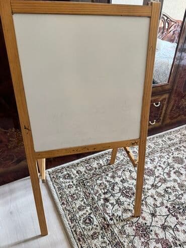 для хранения игрушек: Двусторонний детский мольберт из дерева ИКЕА ikea с доской для — 1