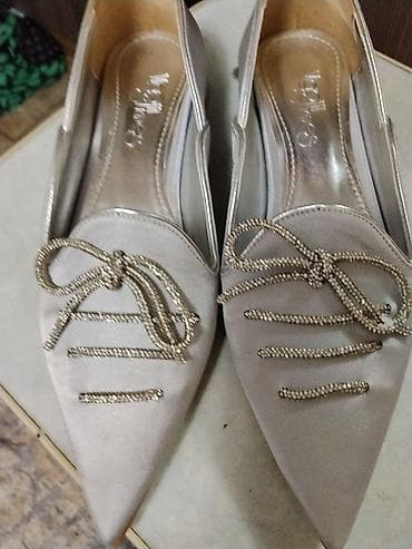Туфли, 38, AURA SHOES, Новый, цвет - Серебристый — 2