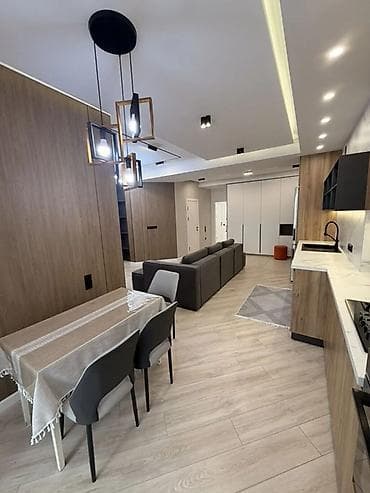 osh flat: 3 комнаты, ул. Чынгыз Айтматова Агентство недвижимости, Можно с животными, от 1 года, от 3 месяцев, от 6 месяцев, С мебелью полностью — 9