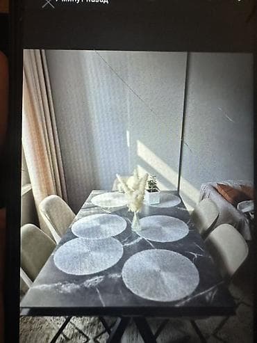 dinner table: Кухонный стол и стул, Б/у, Самовывоз, цвет - Черный — 3