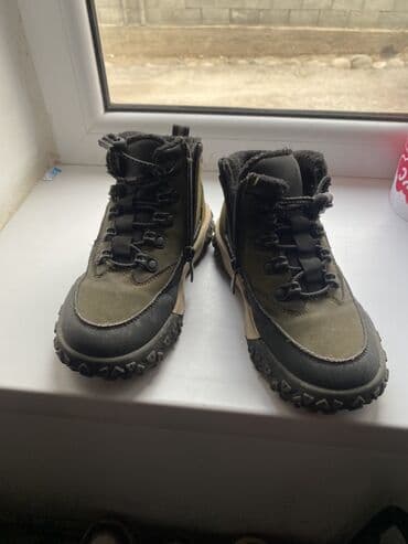 детская ортопедическая обувь зимняя: Детские зимние ботинки, цвет хаки/чёрный. - Тёплая подкладка из — 2