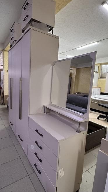 Шифоньеры, шкафы для одежды: Гардеробный комплект в современном минималистичном стиле, светло‑серый — 4