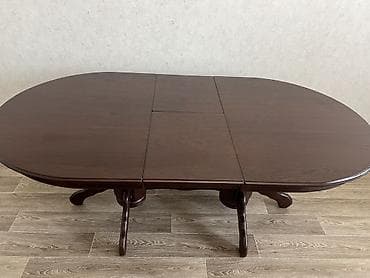 Столы: Стол трансформер Для кухни, Раскладной стол, Длина, см: 190–210 см, цвет - Коричневый — 2