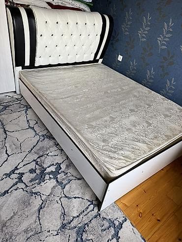 Промышленная химия: Спальный гарнитур, Двуспальная кровать, цвет - Белый — 1