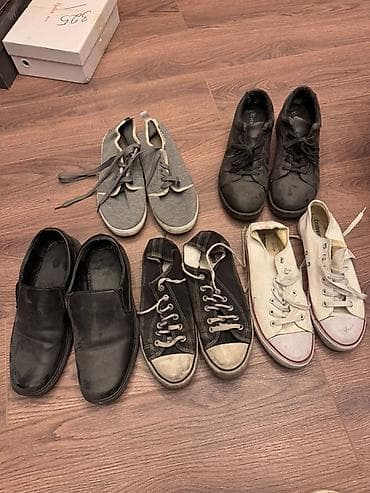 Мужские кроссовки, 43, 44, Converse, Б/у, цвет - Серый