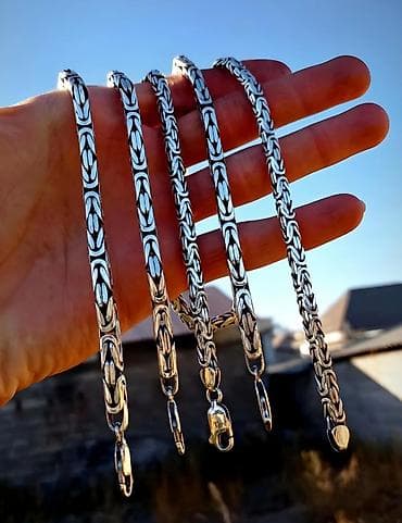 Личные вещи: Цепочка, Бисмарк, Проба 925, Унисекс, Новый — 5