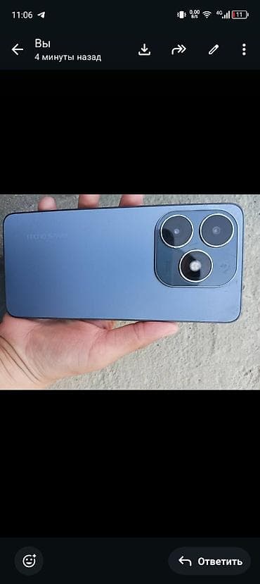 tehno pova 2: Tecno Spark, Б/у, 256 ГБ, цвет - Синий, 2 SIM — 1