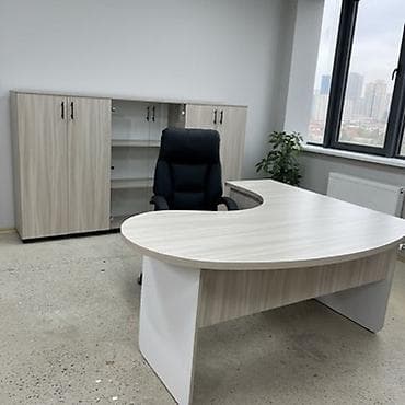 Комплект офисной мебели, Новый, В рассрочку, ДСП, Бесплатная доставка, цвет - Белый