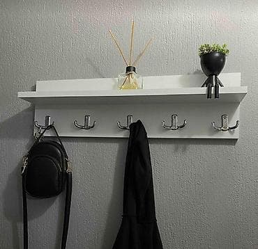 Диваны: Настенная вешалка выполненная в белом цвете. Идеально подходит для — 2