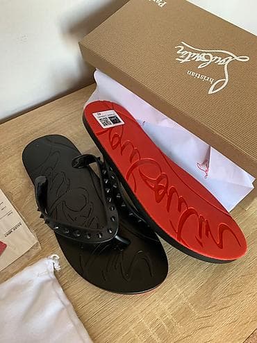 Мужские сандалии, 42, Christian Louboutin, Новый, цвет - Черный, Самовывоз, Платная доставка