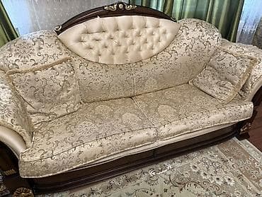 мебель алабыз: Ашкана үчүн жумшак бурчек, түсү - Саргыч боз — 1