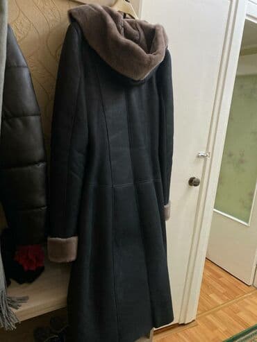 дубленка короткая: Дубленка, Турция, По колено, С капюшоном, M — 4