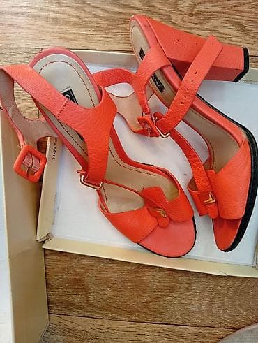 Туфли: Женские сандалии/босоножки на устойчивом каблуке. - Цвет: яркий — 3