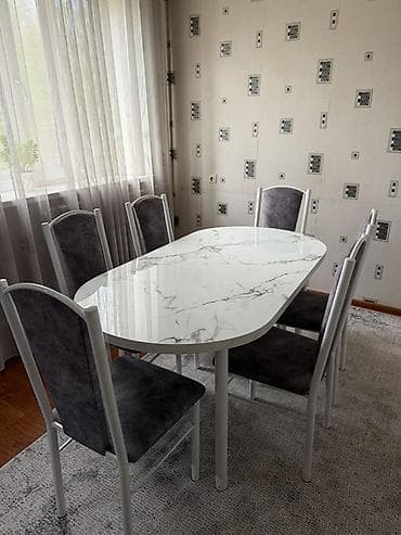 small table: Кухонный стол и стул, цвет - Белый — 3