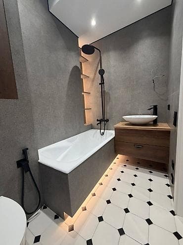 pro group: 3 комнаты, 65 м², Ак-Кеме (старый аэропорт) 3 этаж, Дизайнерский ремонт — 3
