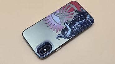 iphone osh: IPhone X, Б/у, 64 ГБ, Черный, Чехол, 64 % — 2