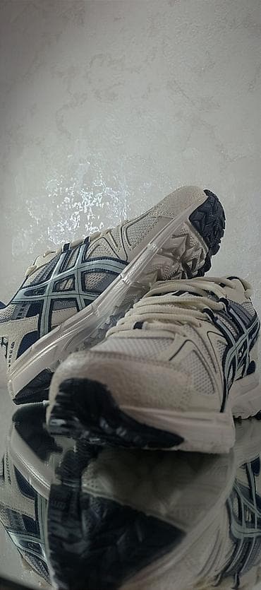 Спорттук бут кийим: Эркектердин кроссовкасы, 48, Asics, Жаңы, түсү - Саргыч боз — 7