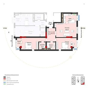 5: 3 комнаты, 70 м², Тунгуч мкр 106 серия, 5 этаж, Евроремонт — 5