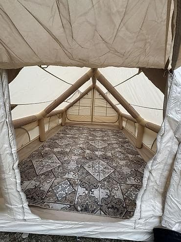 надувные полатки: Просторная надувная палатка (каркас из воздушных баллонов) - Тип — 4