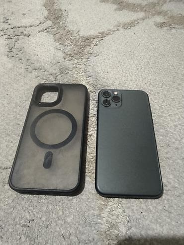 IPhone 11 Pro, Б/у, 256 ГБ, Black Titanium, Чехол, 79 %