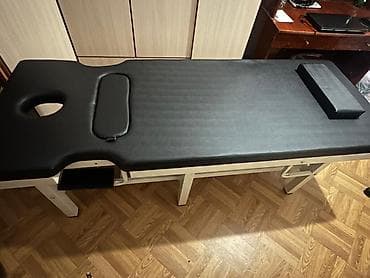 ветеринарный стол: Массажный стол с подголовником и полкой, размеры:190см/70см/65см - — 1