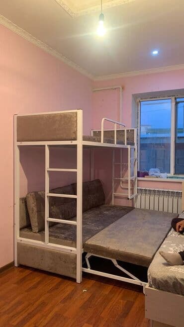 двухъярусный кровать для взрослых: Детская односпальная кровать, Новый, Для девочки, Для мальчика, С матрасом, Металл, Самовывоз, Бесплатная доставка, Платная доставка — 2