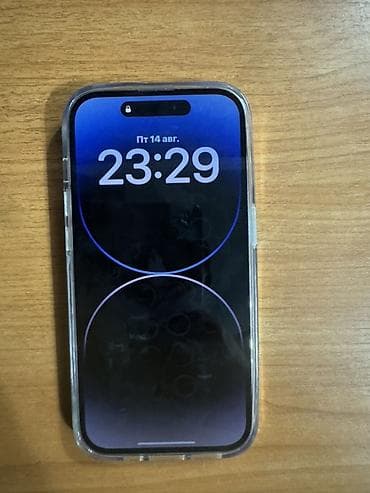 7 iphone: IPhone 14 Pro, Б/у, 128 ГБ, Deep Purple, Чехол, 100 % — 1
