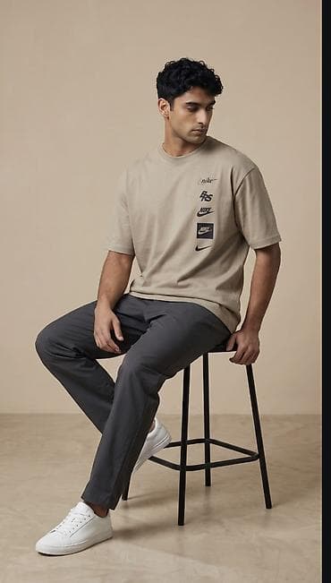 мужские футболки бишкек: Футболка Nike мужская, бежевого (песочного) цвета. - Классический — 4