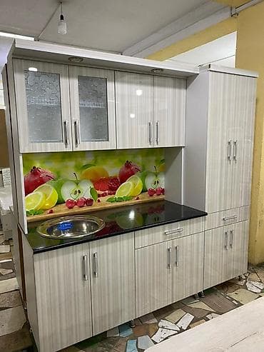 Мебельные гарнитуры: Кухонный гарнитур, Новый, цвет - Белый, ДСП, Бесплатная доставка — 3