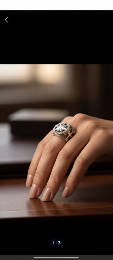 Кольцо, Проба 925, Мужские, Без вставки, Новый