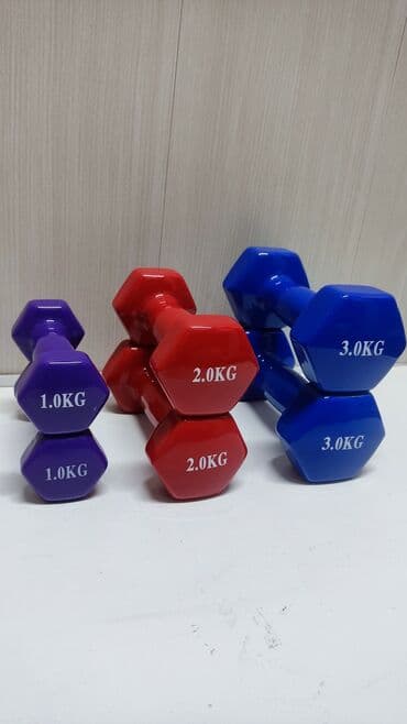 гантели наборные хромированные: Набор виниловых гантелей 2 шт по 1 кг, 2 кг, 3 кг — представляет — 1