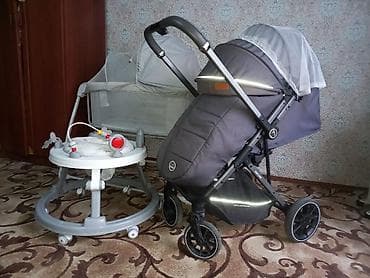 nike ja 3: Прогулочная коляска Teddy Baby (серый цвет) Особенности: - Легкая и — 1