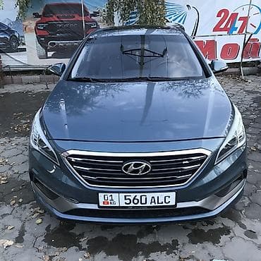 Hyundai Sonata, синий/серо-голубой. 
Такси. От Чолпон-Аты до Бишкека — 1