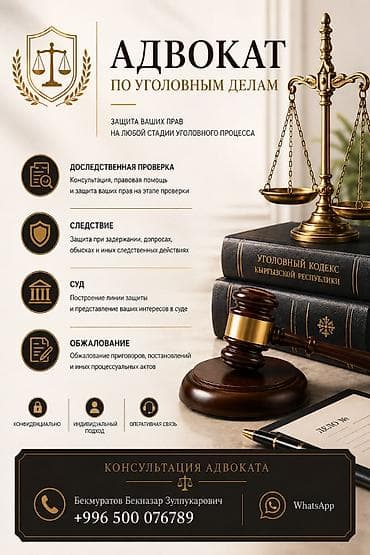 Юридикалык кызматтар | Кылмыш-жаза укугу | Консультация